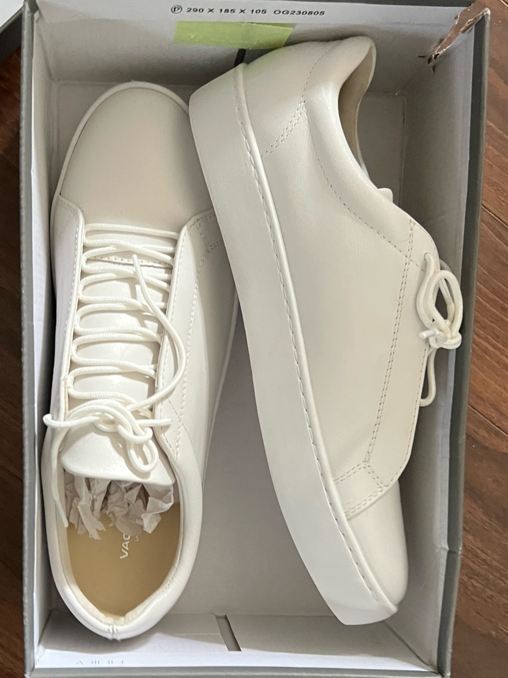 Vagabond Men's Off-White Leather Low-Top Sneakers